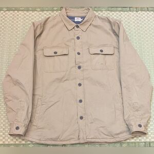 Faherty Stretch Blanket Lined CPO Shirt Wheat Men's Size XL